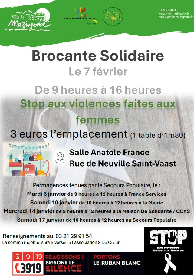 Brocante Solidaire 7 février 2026