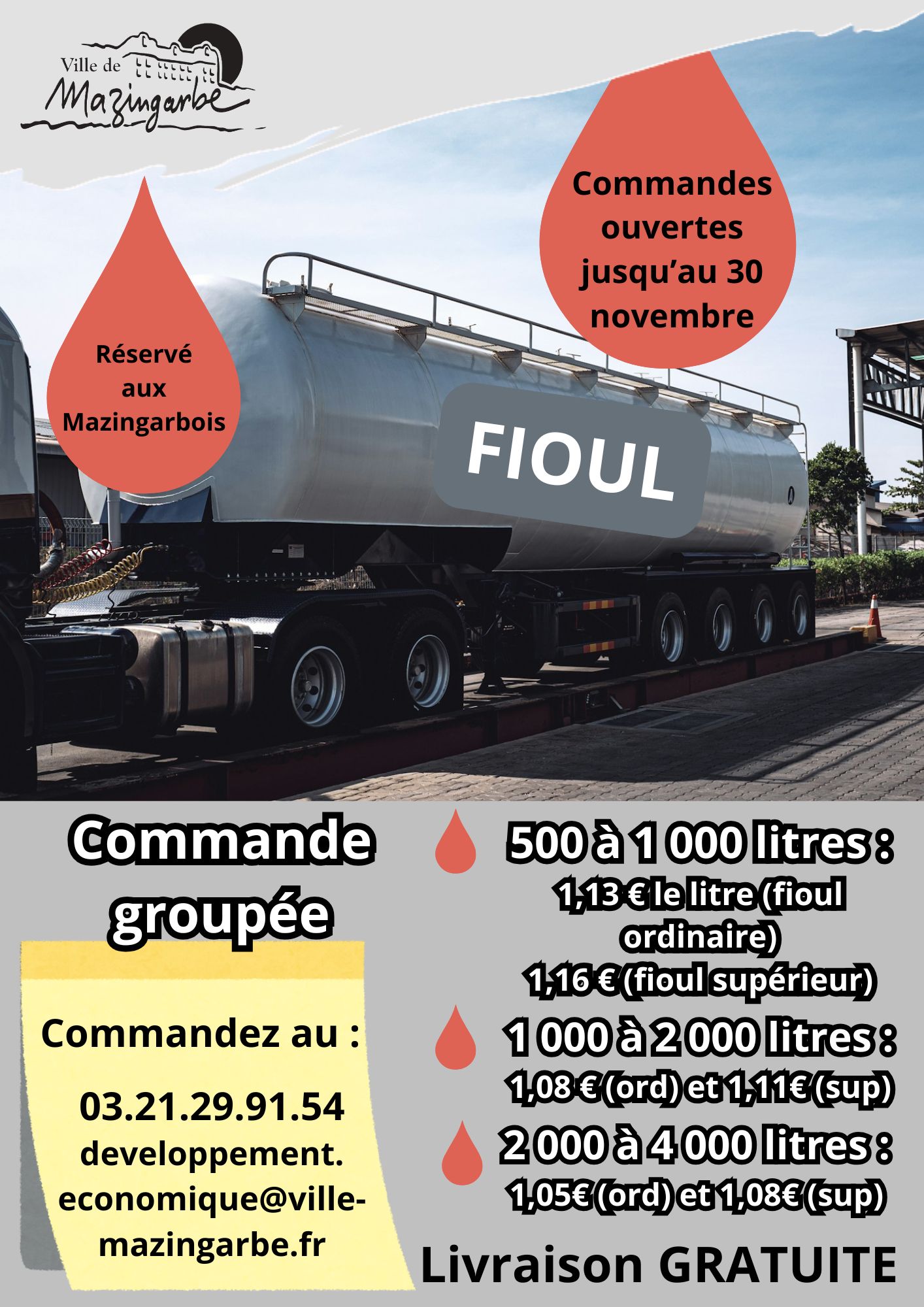 V7 Propo commandes groupées fioul 2025