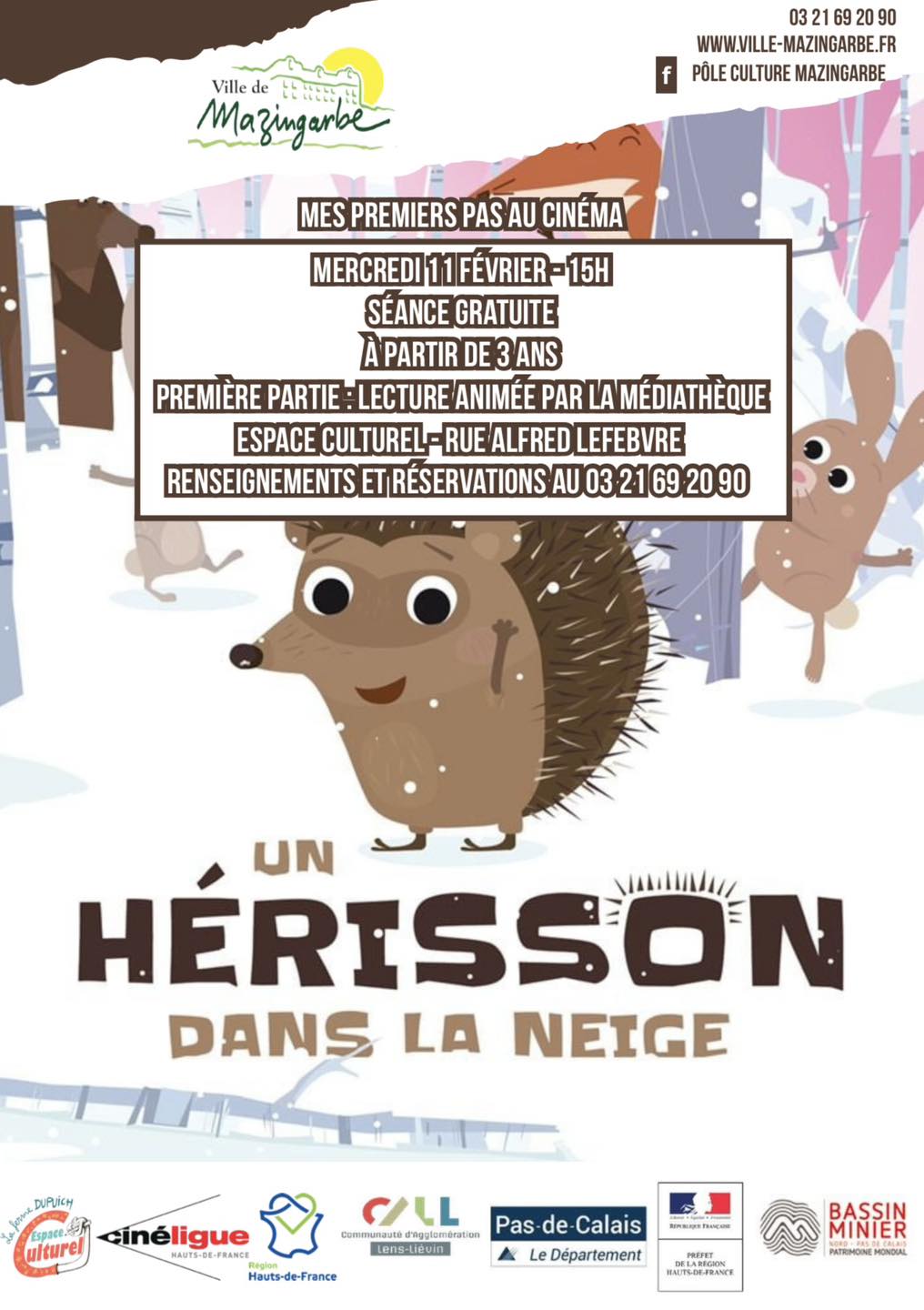 hérisson dans la neige cinéma