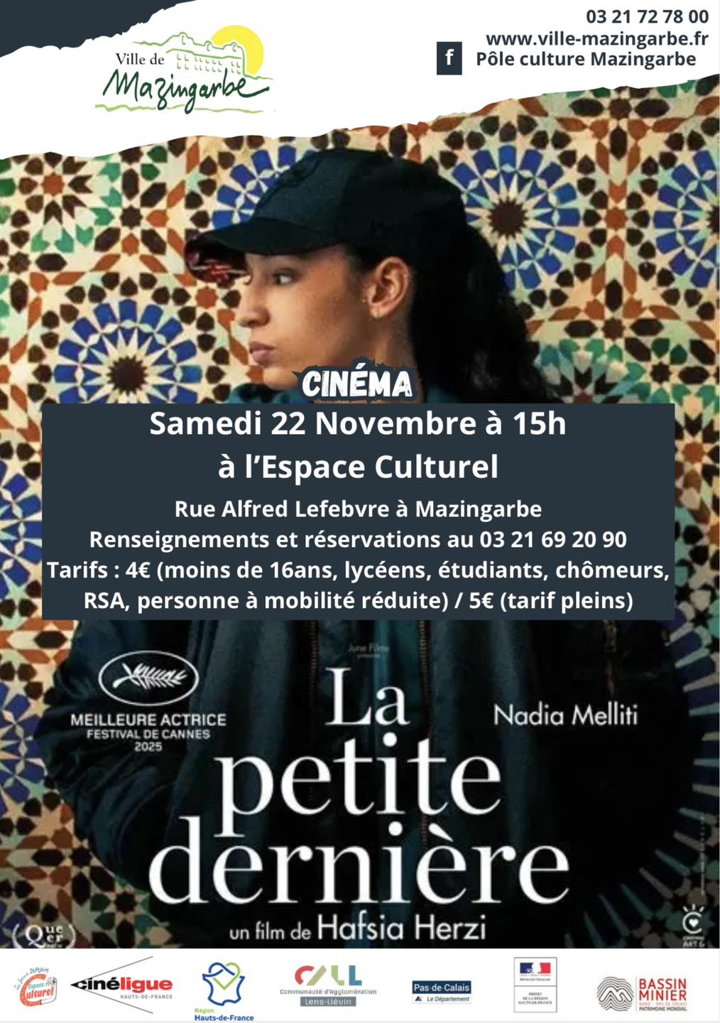 Affiche cinéma La Petite dernière samedi 22 novembre 2025 Copie 2